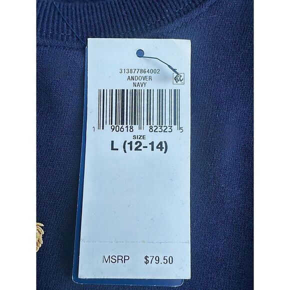 NWT, Girls Ralph Lauren Navy Sweatshirt Polo Bear Dress Size 12-14 - Picture 3 of 5